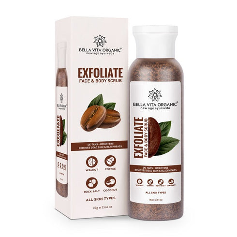 Bella Vita Organic Exfoliate Face And Body Scrub Grit 75g